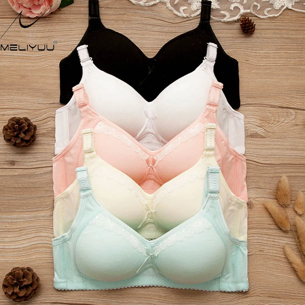 Бюстгальтер без косточек с регулируемыми бретелями однотонный|underwear bra|girls underwear