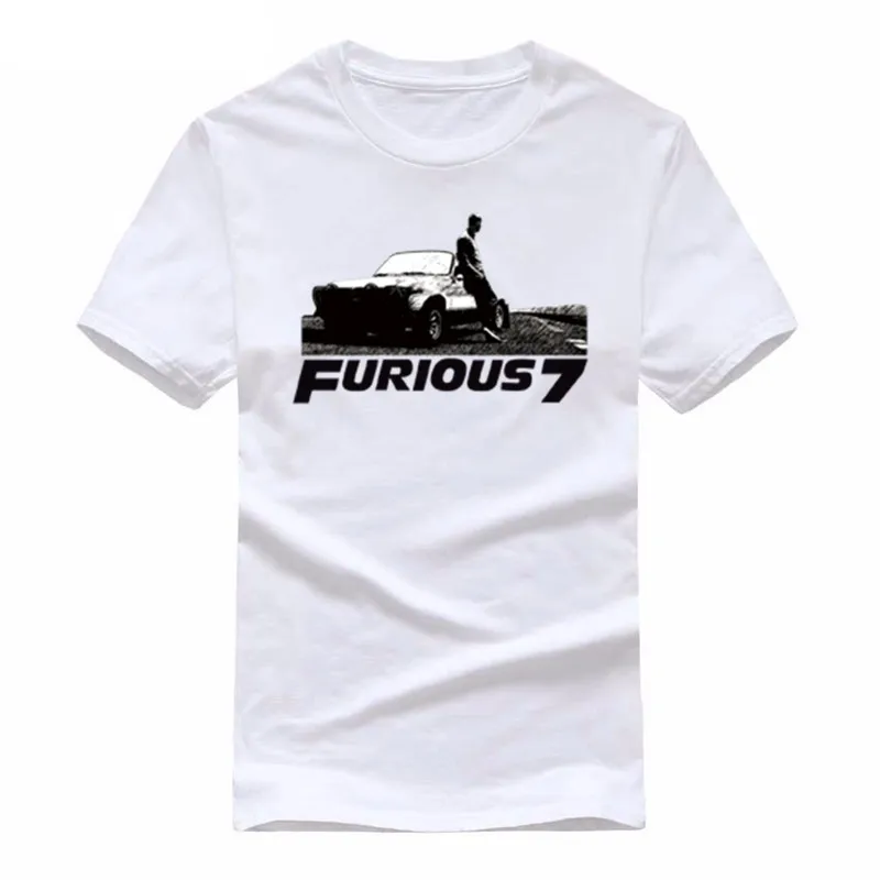The Fast and the Furious & 7 Vin Paul Walker футболка с короткими рукавами хлопковые мужские