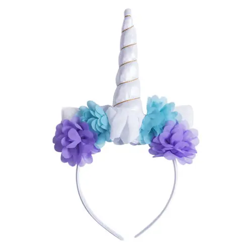 Decrotive Magical Unicorn Роговая головная повязка на голову для вечеринки нарядное платье