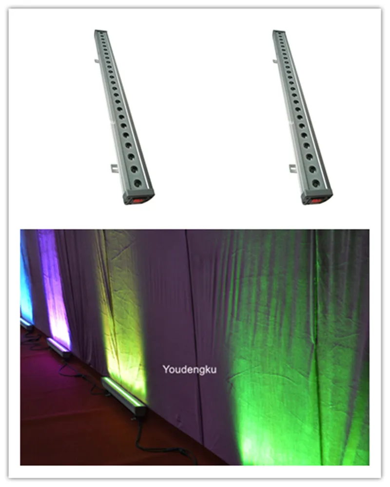DMX водостойкая светодиодная балка 24x3 Вт Светодиодная настенная мойка rgb 3 в 1