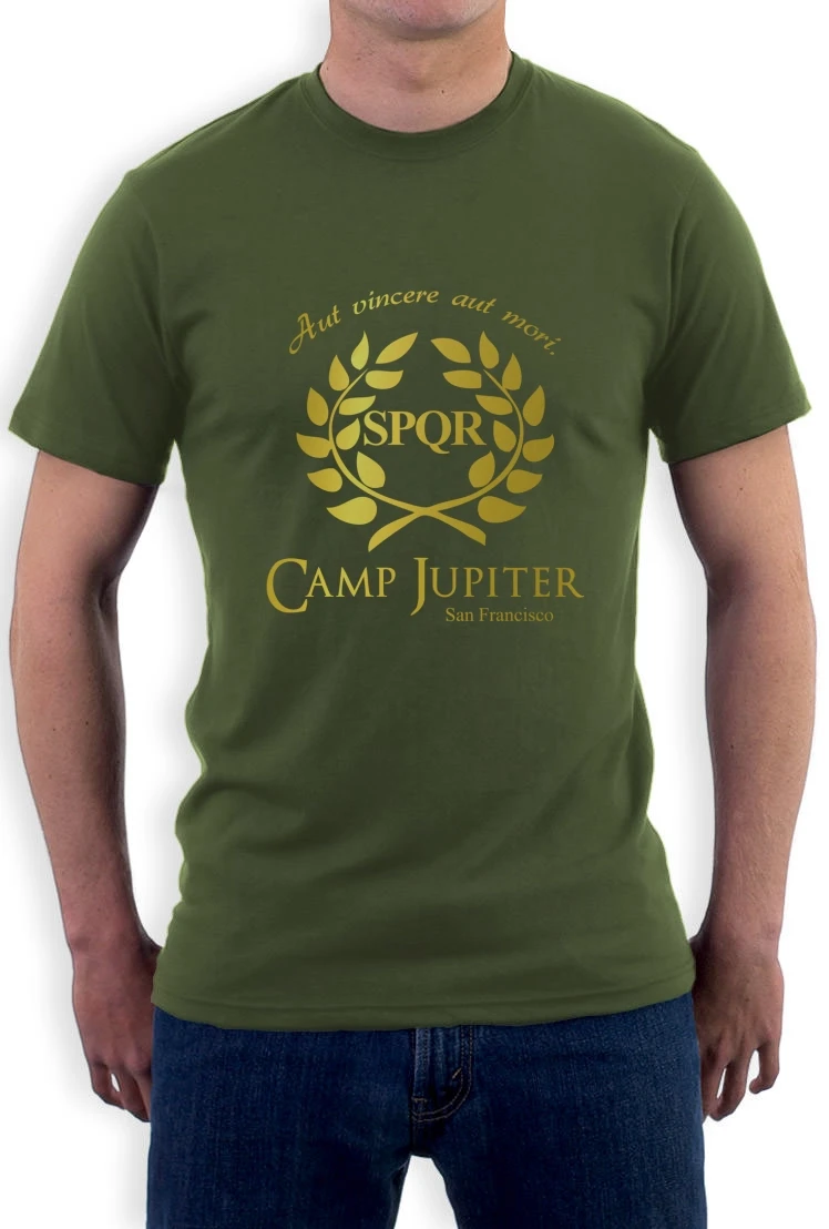Мужская футболка с принтом ветки CAMP JUPITER SPQR Sci-Fi Percy Jackson хлопковая короткими
