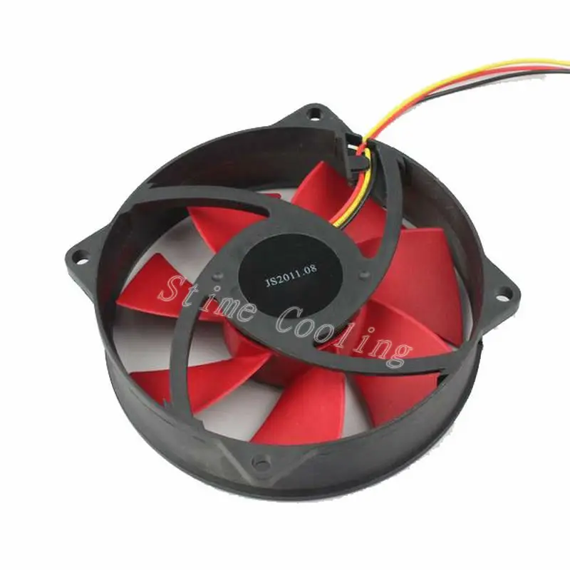 

10pcs/set DC cooling fan 12V 3pin Red Round 9CM 90mm 9525 Computer CPU Cooler