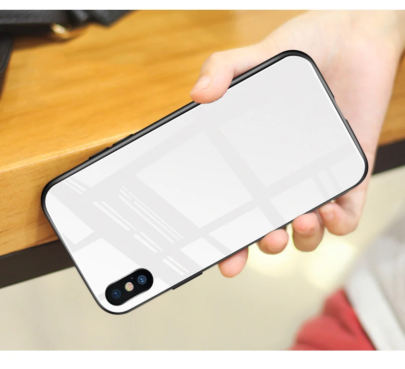 Роскошные чехлы для телефонов из закаленного стекла для iPhone 7, 8, 6, 6s Plus, стеклянная задняя силиконовая Противоударная крышка для iPhone 11 Pro X, XR, XS MAX