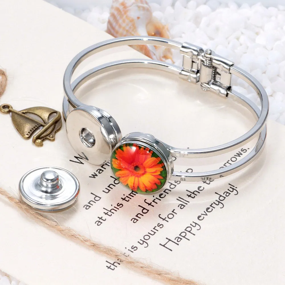 12 шт./лот I Love Cat узор Стекло Шарм 18 мм кнопки украшения для щелкает браслет