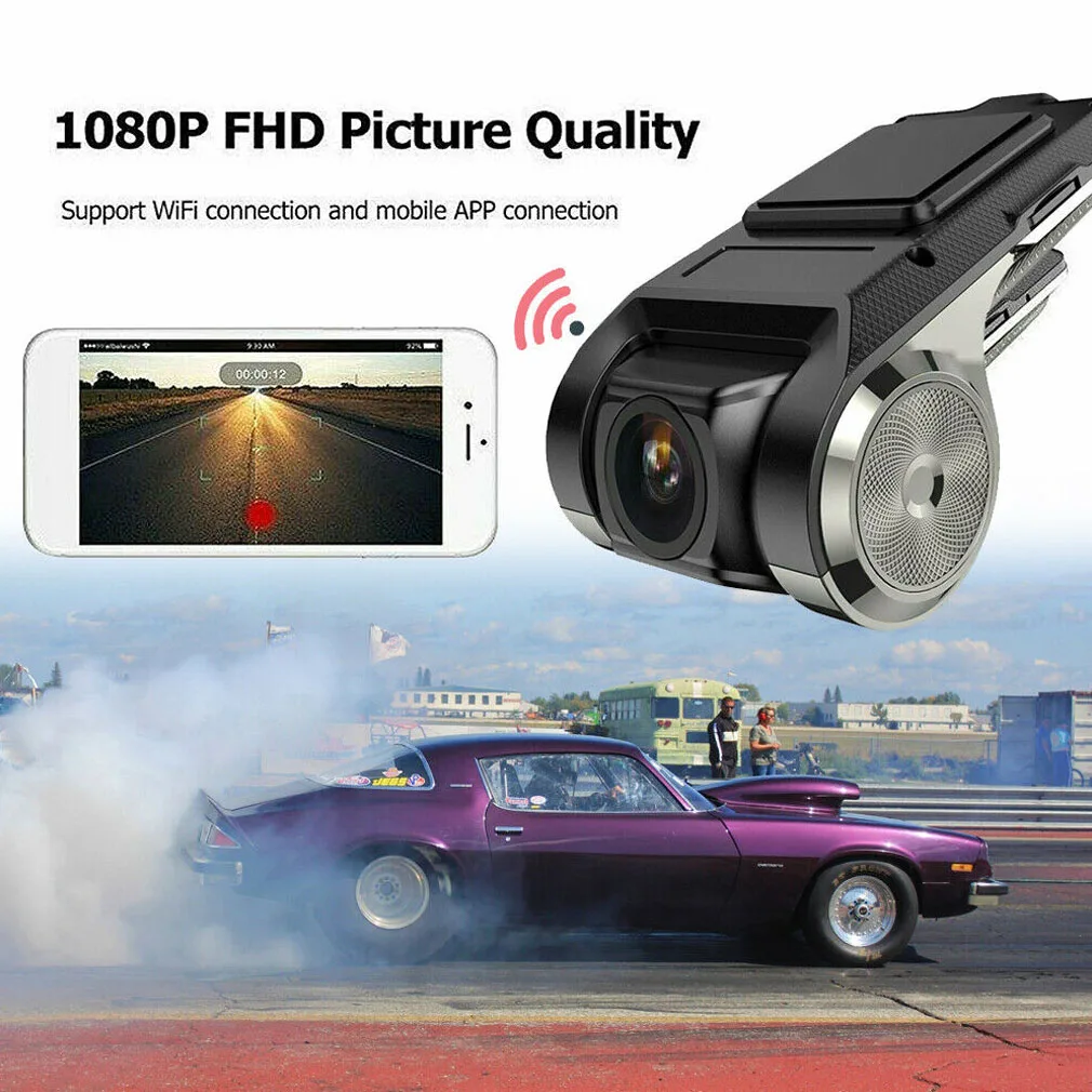 1080P FHD Автомобильный видеорегистратор 2MP камера видео рекордер WiFi gps ADAS g-сенсор Dash Cam USB