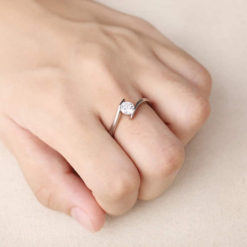 2018 Anillos ювелирные изделия кольца для женщин белый цвет золота циркония