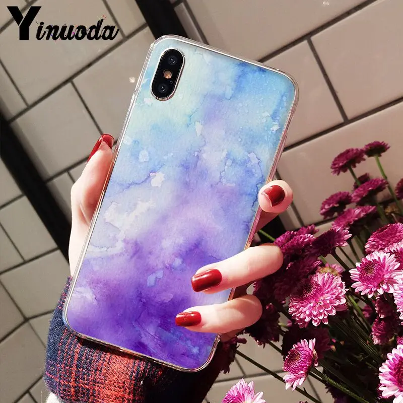 11pro MAX Акварельная задняя крышка для телефона мягкие чехлы из ТПУ Apple iPhone 8 7 6 6S Plus X