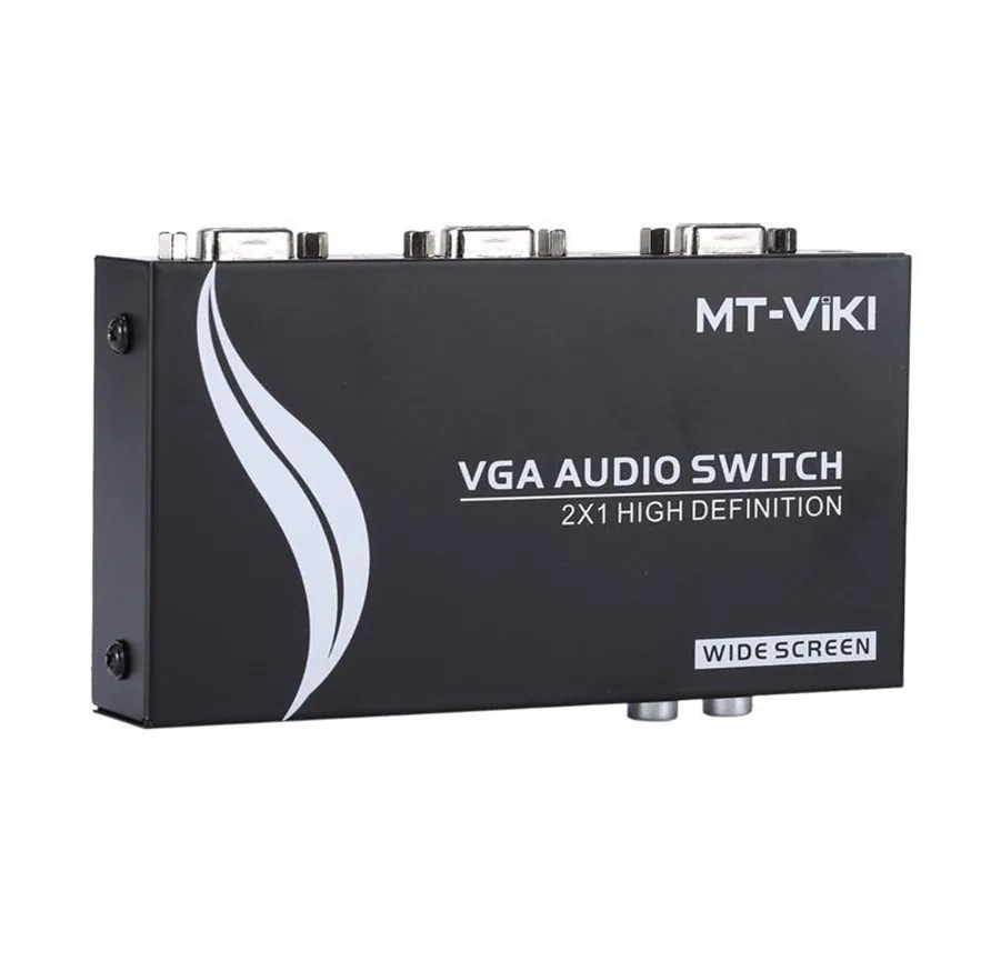 MT-VIKI Maituo 15-2AV VGA видео и аудио Переключатель Селектор 2 входа 1 выход 15HDF с автоматическим разрешением регулировки скалер MT-15-2AV