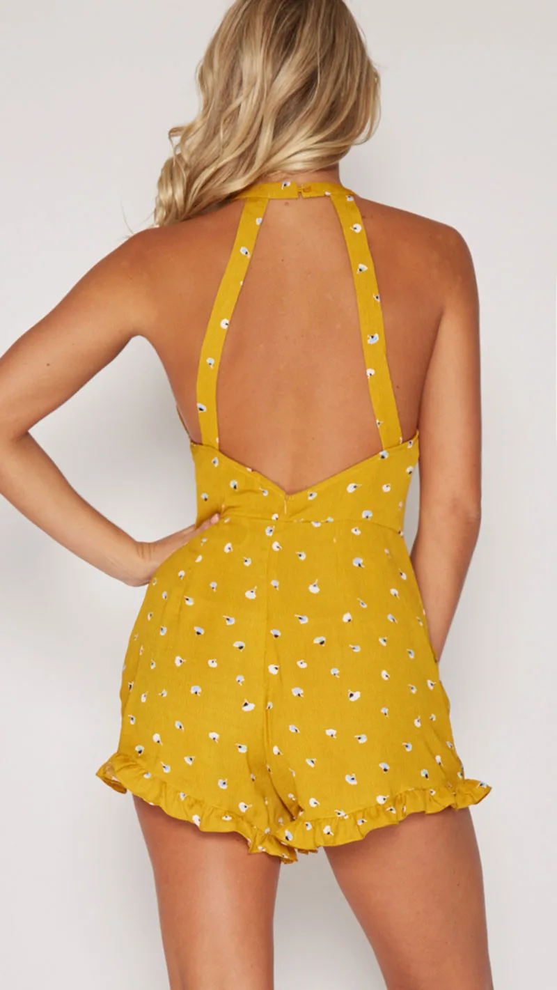 Сексуальный летний повседневный комбинезон с открытыми плечами и бретельками