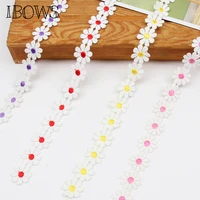 ibows 1yard embroidered flower lace trim wedding decoration diy lace ribbon handmade necklace sewing accessories supplies crafts