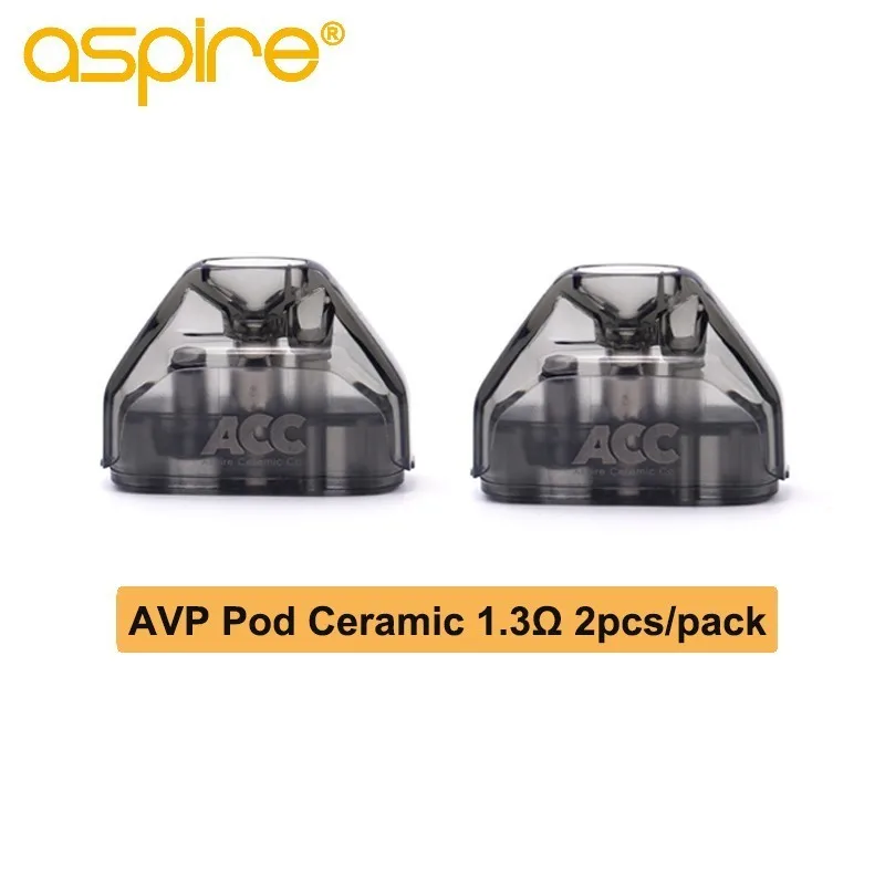 2 шт./кор. Aspire AVP Pod 2 мл Ёмкость Pod Vape картридж с 1.2ohm хлопок/1.3ohm Керамика катушки электронная сигарета распылитель