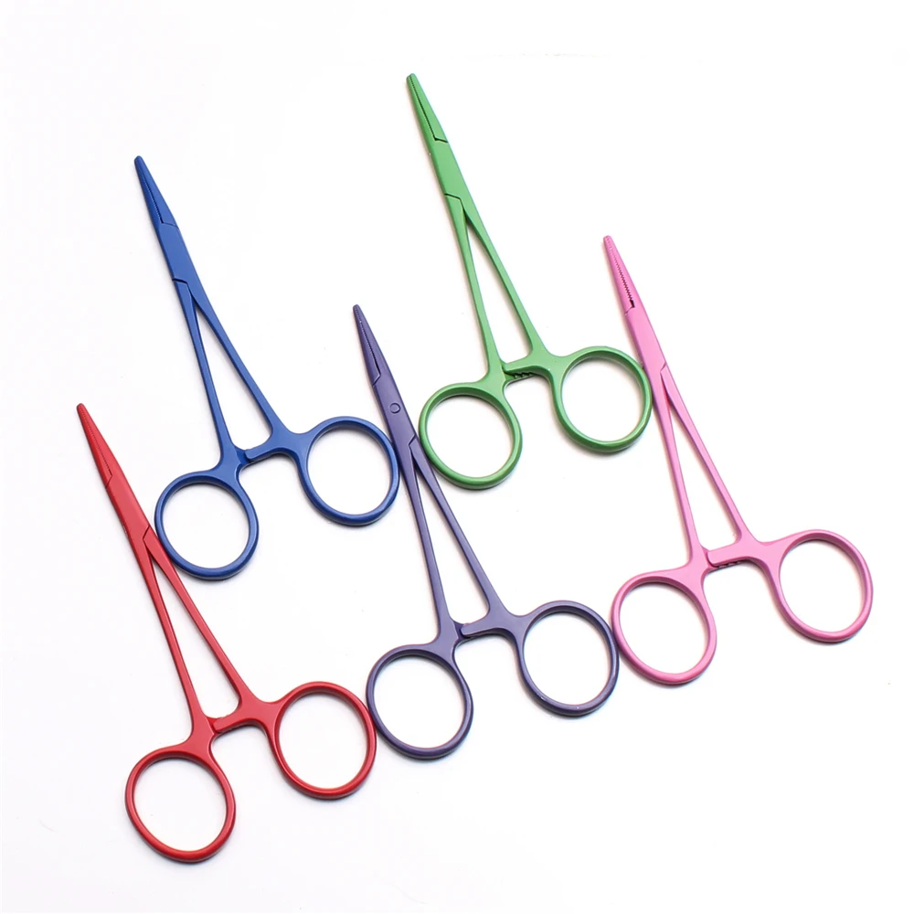 

5-дюймовые гемостатические Щипцы из нержавеющей стали с прямым наконечником, инструмент для гемостаза для домашних животных, прочный пинце...