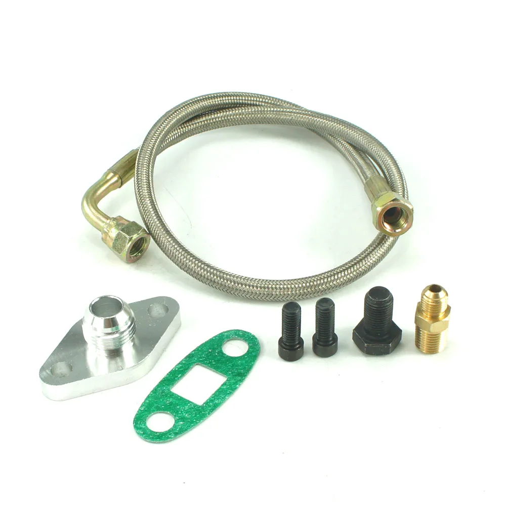 Комплект линий подачи масла Turbo фланцевый фитинг для Toyota Supra 1JZGTE 2JZGTE 1JZ/2JZ Single YC100767 |