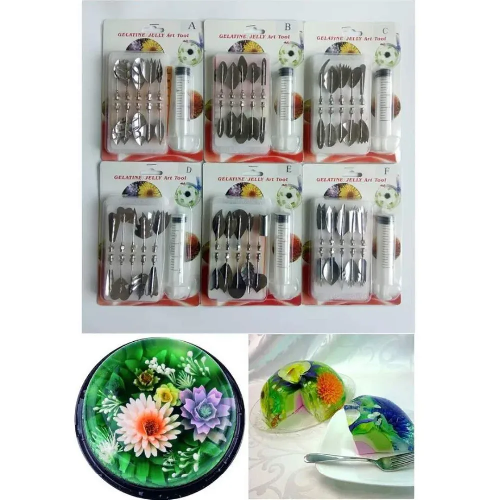 11 шт. 3D Желейный цветок художественные инструменты торт желатиновый пудинг