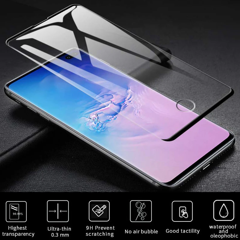 Защитное стекло для samsung s10 s8 s9 plus note 8 9 s7 edge полный клей 3d изогнутая Защитная