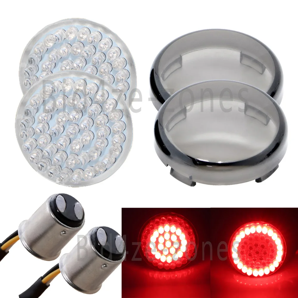 Мотоциклетные огни 2 Пуля Стиль светодиодный вставок сигнал поворота + копченые