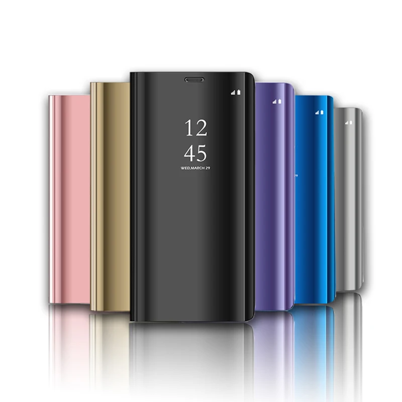 Зеркальный флип чехол для samsung galaxy s10 s8 s9 plus s10E note 8 9 a10 a20 a30 a40 a50 a60 a70 a80 a90 m20 m30 J4 J6