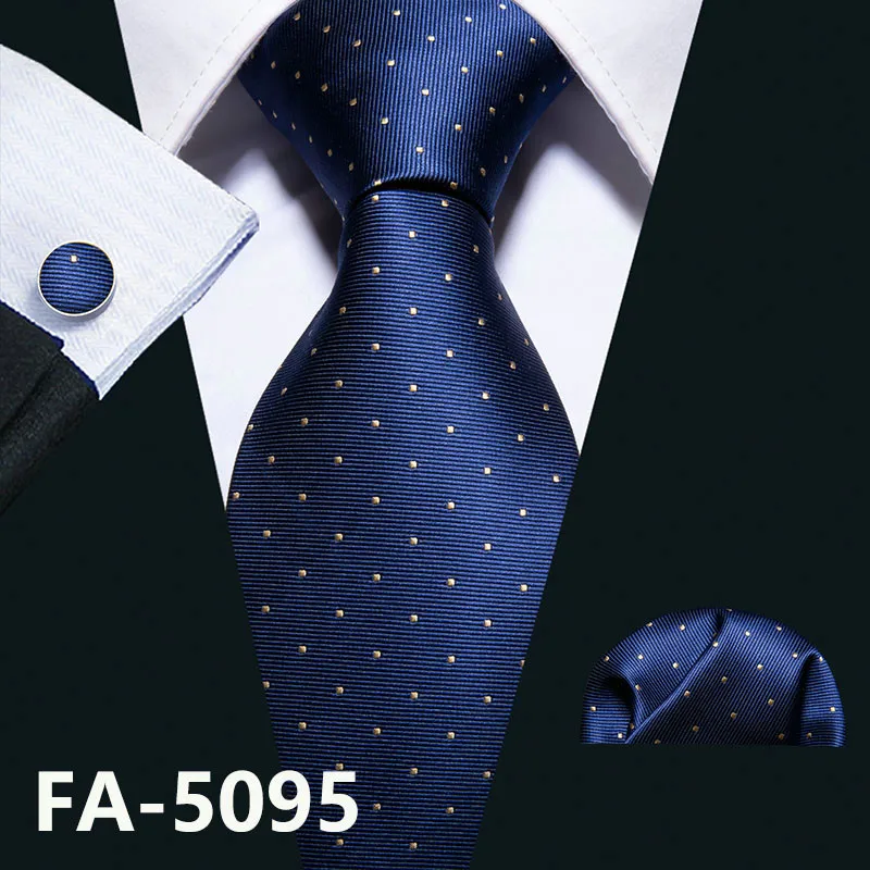 FA-5095 Модный темно-синий галстук в горошек из шелка, Подарочный тканый галстук для мужчин, вечерние, деловые, свадебные, FA-5095 - Цвет: FA-5095