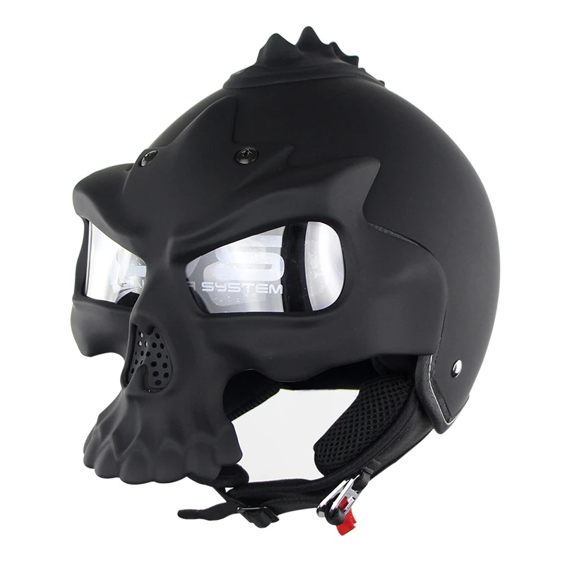 Индивидуальный мотоциклетный шлем Soman Череп с открытым лицом Casco Capacetes для