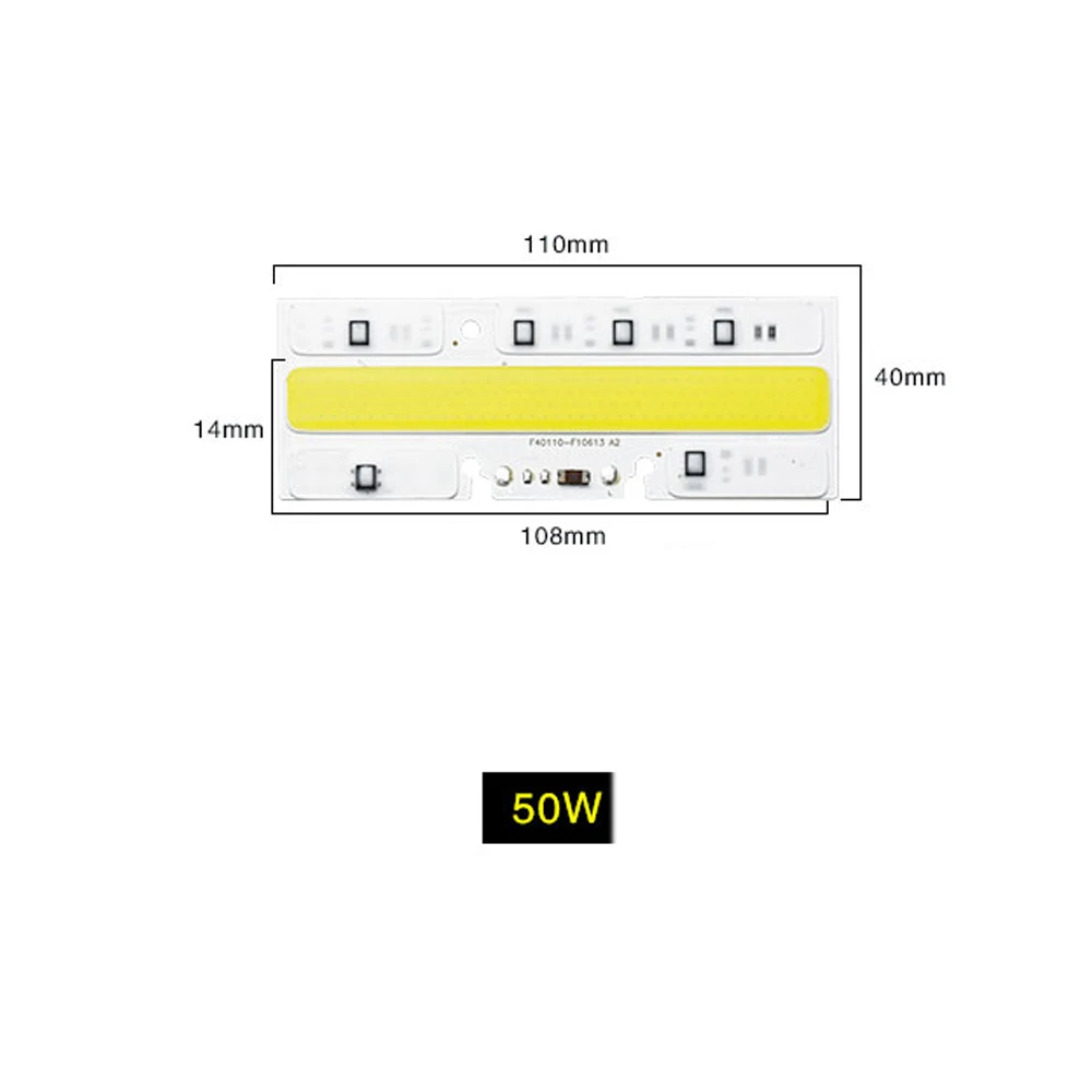 50W Chip Светодиодный прожектор светильник 30 Вт 50 Вт 70 Вт 100 Вт светодиодный COB чип на открытом воздухе Точечный светильник Потолочные Светильник 220V 110V IP65 Водонепроницаемый для изготовления квадратных заготовок сад настенный светильник - Испускаемый цвет: 50W Chip