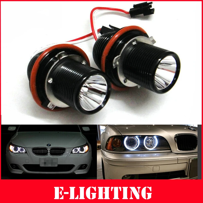 Мощсветодиодный Светодиодная лампа 10 Вт Angel Eye Halo светильник BMW E39 E60 5 Series M5 X5 E53 E63 E65