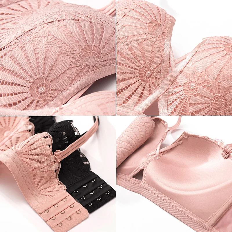 Roseheart женский модный розовый сексуальный комплект нижнего белья беспроводные