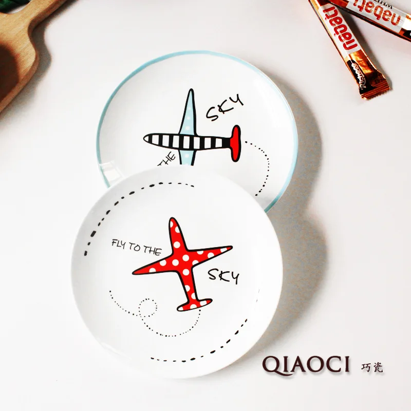 Тарелка для завтрака стейк западные блюда керамическая посуда милая детская