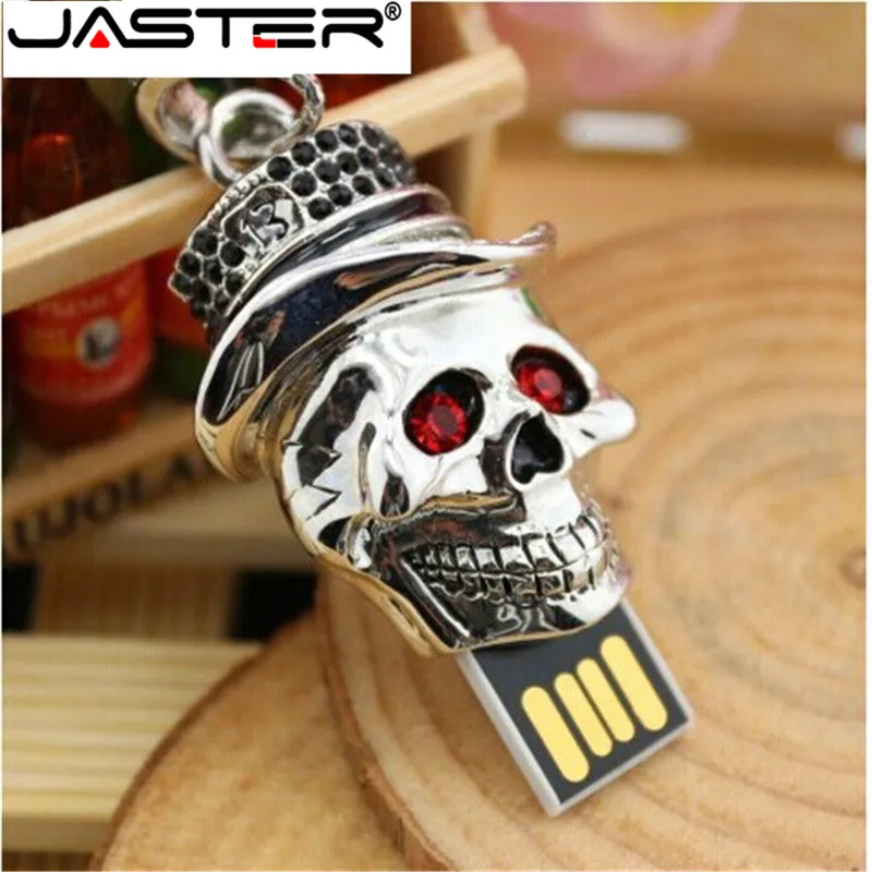 JASTER крутой настоящий Кристальный череп головка usb флеш-накопитель 4G 8G 16G 32G 64G USB 2,0 карта памяти u диск