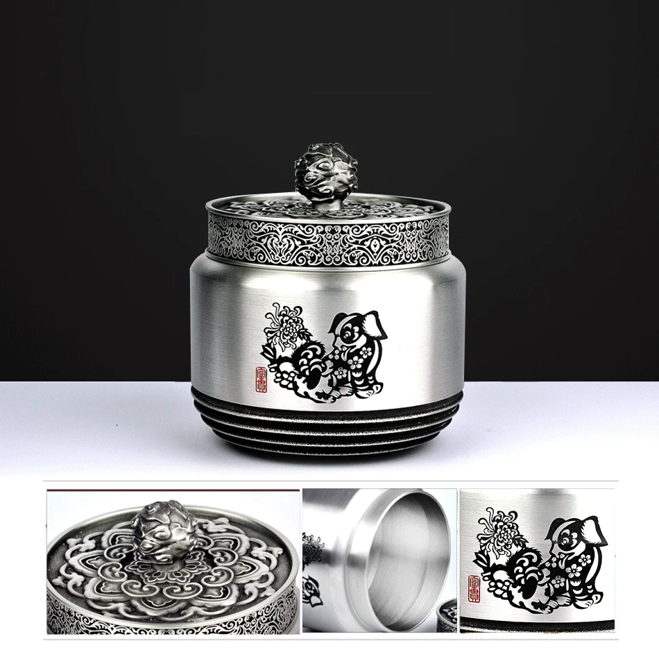 Урна из чистого олова гроб двенадцати китайских знаков зодиака для собак/кошек