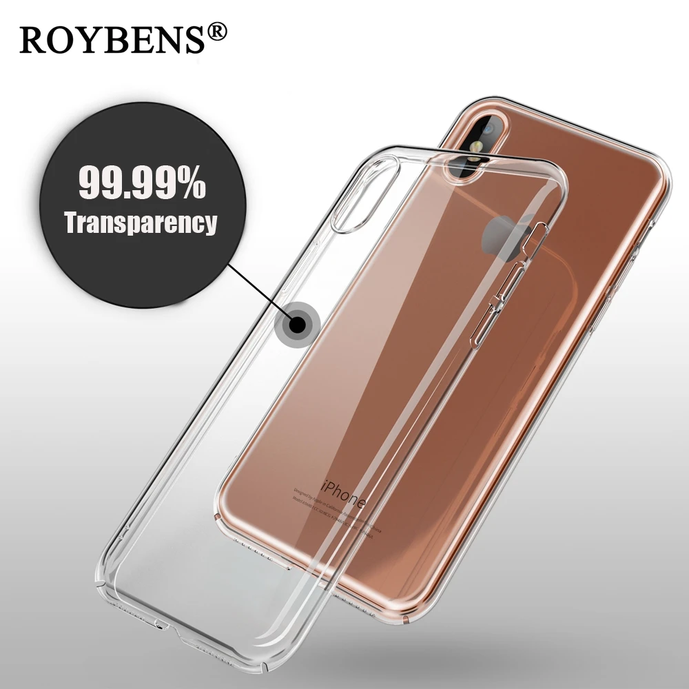 Для iPhone X 10 чехол 99.99% прозрачный жесткий PC Кристальный ультра тонкий задний Чехол