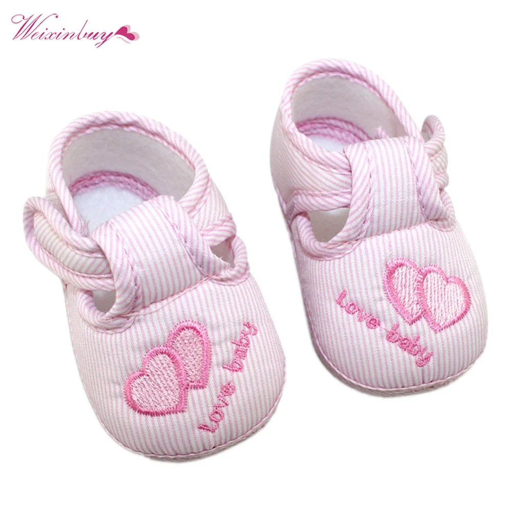 

Lovely Baby Shoes Infant Skid-proof Soft Sole Cotton First Walkers Newborn Prewalker 3 Colors