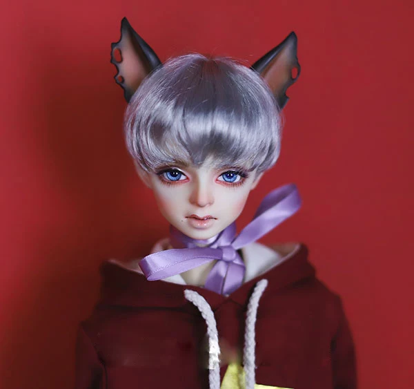 Кукольные волосы BJD светло-серебристые серые Короткие искусственные из мохера
