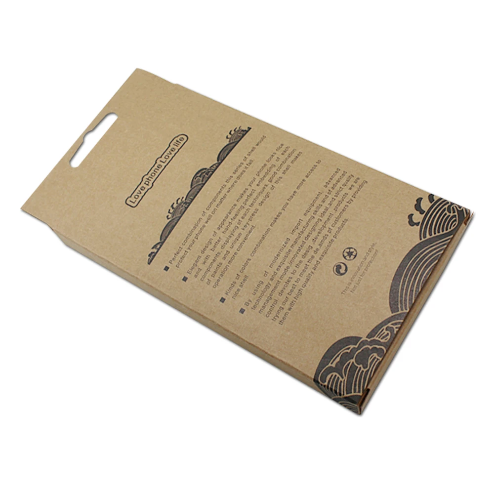 30 шт./лот картонный чехол для телефона из крафт бумаги упаковочная коробка с