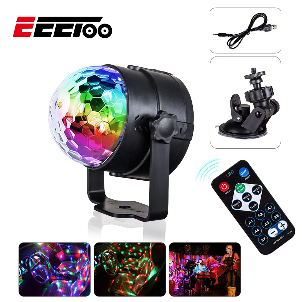 Мини сценический световой эффект 6 Вт RGB LED хрустальный магический диско шар с