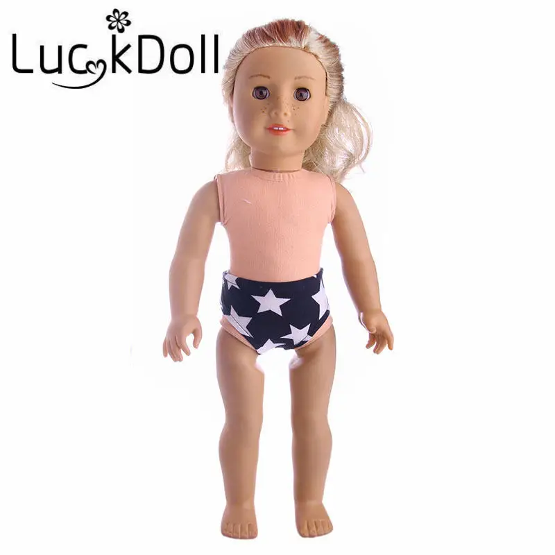 Нижнее белье с различными принтами LUCKDOLL подходит для куклы 18 дюймов или 43 см