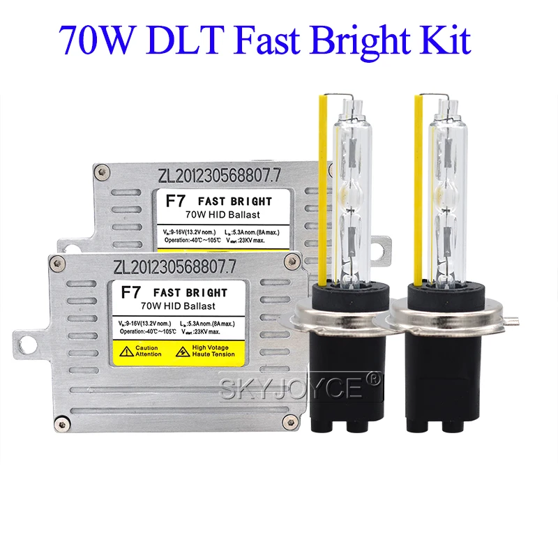 SKYJOYCE 12V автомобильная фара HID ксеноновый комплект 70W DLT F7 Быстрый Яркий балласт