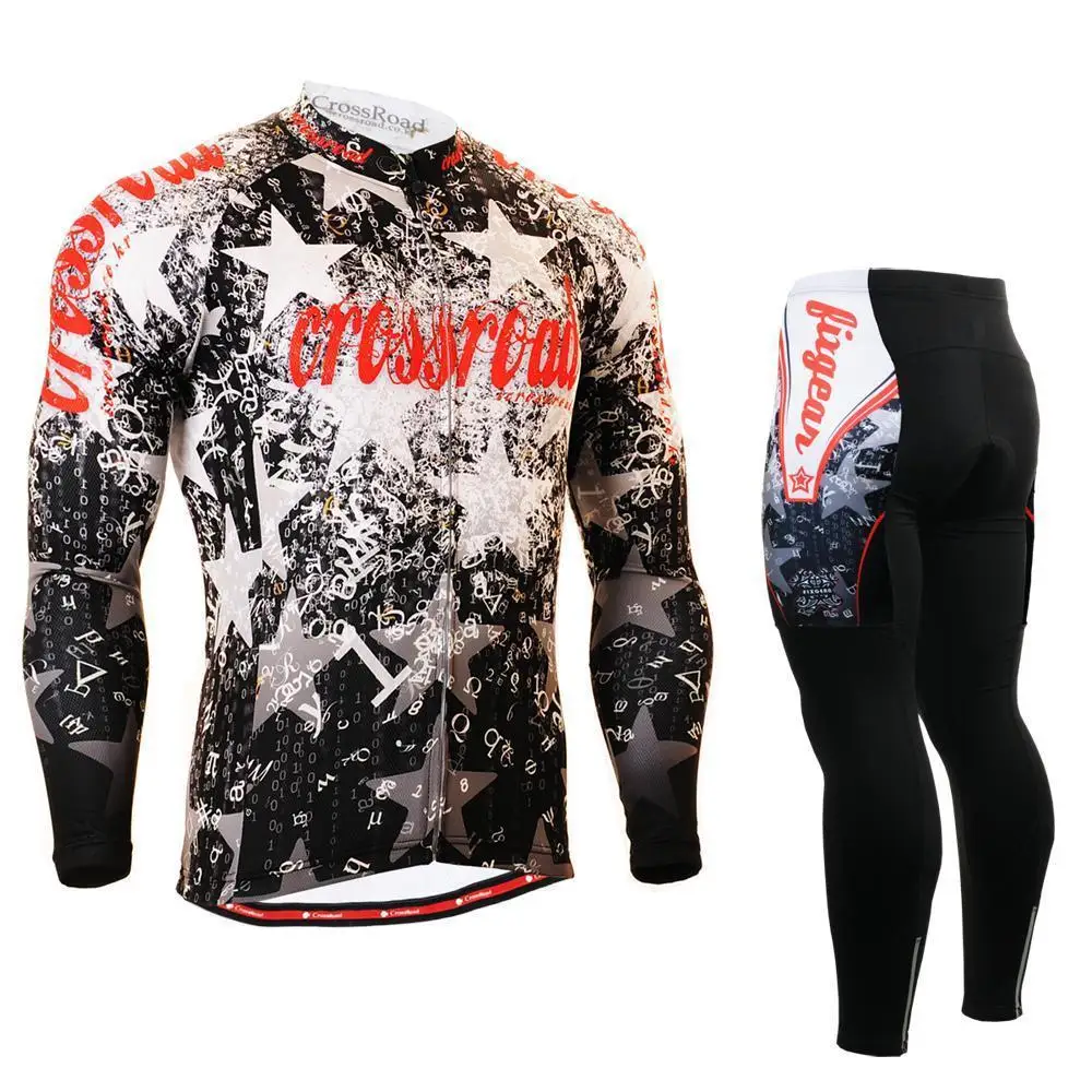 Мужская велосипедная одежда с длинным рукавом для шоссейного велосипеда Джерси