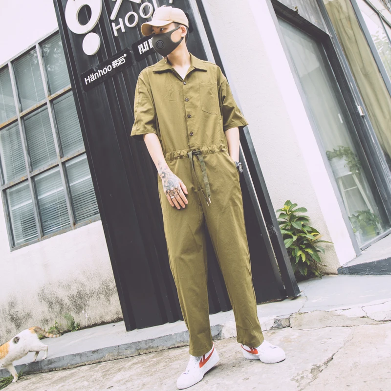Новинка 2018 мужской весенне летний Модный повседневный комбинезон комбинезоны