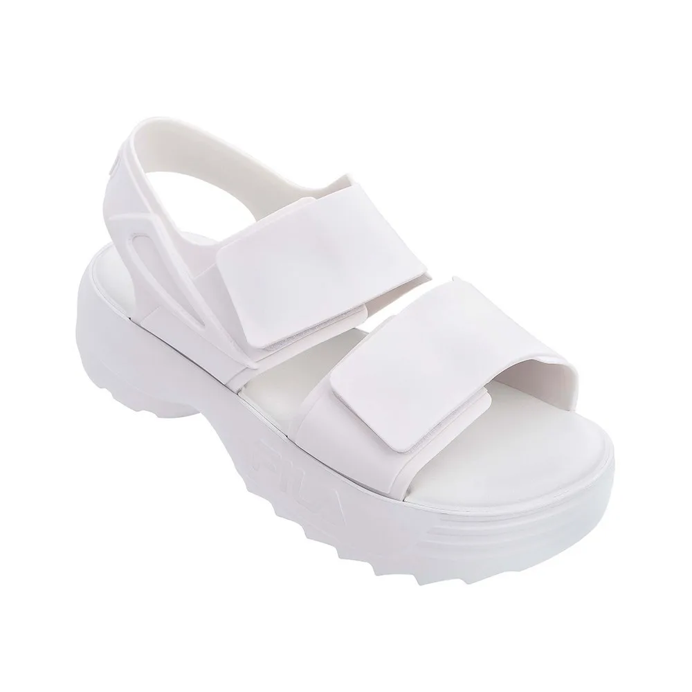 Melissa/Оригинальные сандалии; Новинка года; женские сандалии на плоской подошве; Melissa Adulto; обувь для женщин; прозрачные сандалии; женская прозрачная обувь на нескользящей подошве - Цвет: White