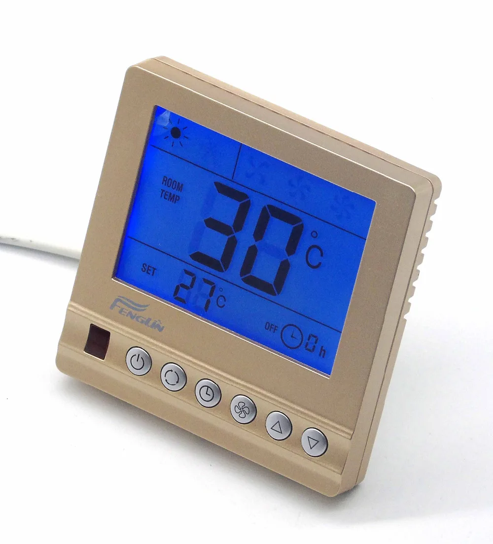 Room digital temperature controller thermostat Panel color golden