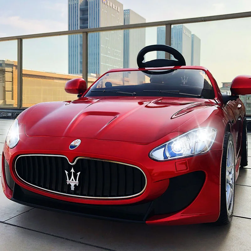 Model B Red 12V16A литиевая батарея, четыре колеса, Детский Электрический автомобиль, детская коляска, четыре колеса, автомобиль с дистанционным управлением, игрушечный автомобиль, может кататься на - Цвет: Model B Red