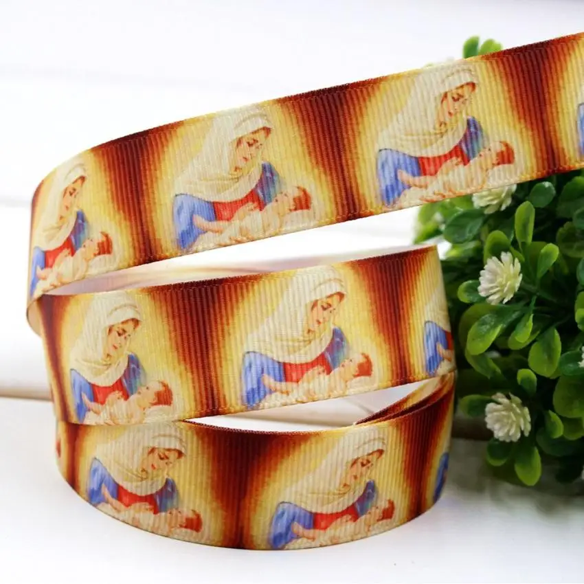 7/8 ''(22 мм) Ангел полоса балерина девушка печатных grosgrain ленты DIY ручной работы свадебные материалы для украшения 10 ярдов