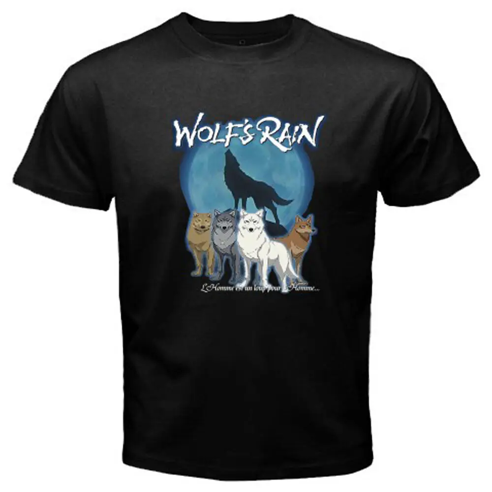 Новинка WOLF'S RAIN Kiba Аниме Манга Мужская Черная Футболка размер S M L XL 2XL 3XL | одежда