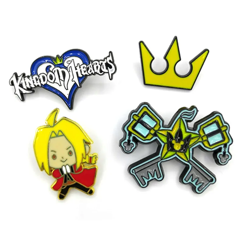 Женский и мужской рюкзак Kingdom hearts смешная эмалированная брошь в форме буквы 90s