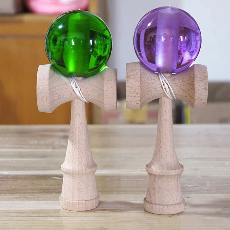 Kendama 18 см полная трещина PU краска деревянный шар Kendama умелое жонглирование мяч игра игрушка Спорт на открытом воздухе