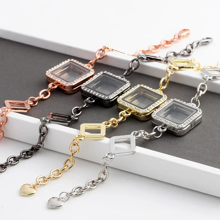 10 шт./лот разноцветные медальоны подвески браслет и браслеты горный хрусталь