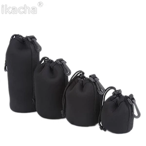 High Quality 4pcs/lot Matin Neoprene Waterproof Soft Camera Lens Pouch Bag Case 4 pcs Size XL L M S