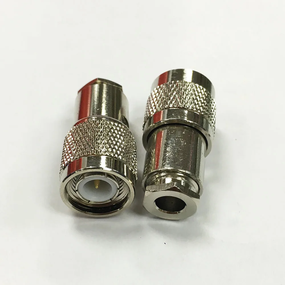 5Pcs Mini Jack Plug RF Connector TNC Male Clamp RG58 RG142 LMR195 RG400 Cable Straight Wire Body Brass | Обустройство дома
