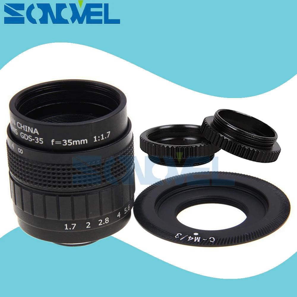 Фуцзянь 35 мм F1.7 CC объектив для ТВ и фильмов + C Mount макро кольцо Olympus Micro 4/3 m4/3 EP3 EP5 EPL1