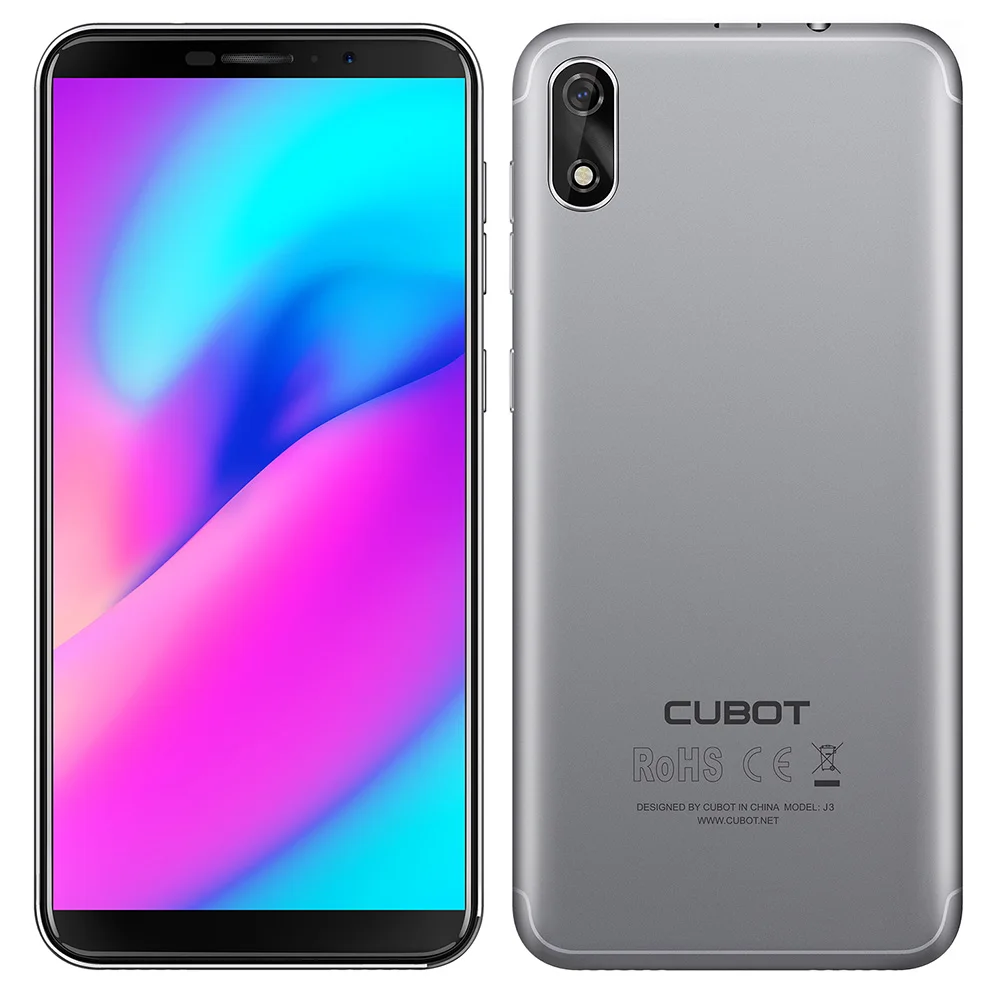 Смартфон Cubot J3 3g 5 0 дюймов Android GO MT6580 четырехъядерный 1 ГБ ОЗУ 16 Гб ПЗУ 8.0MP задняя